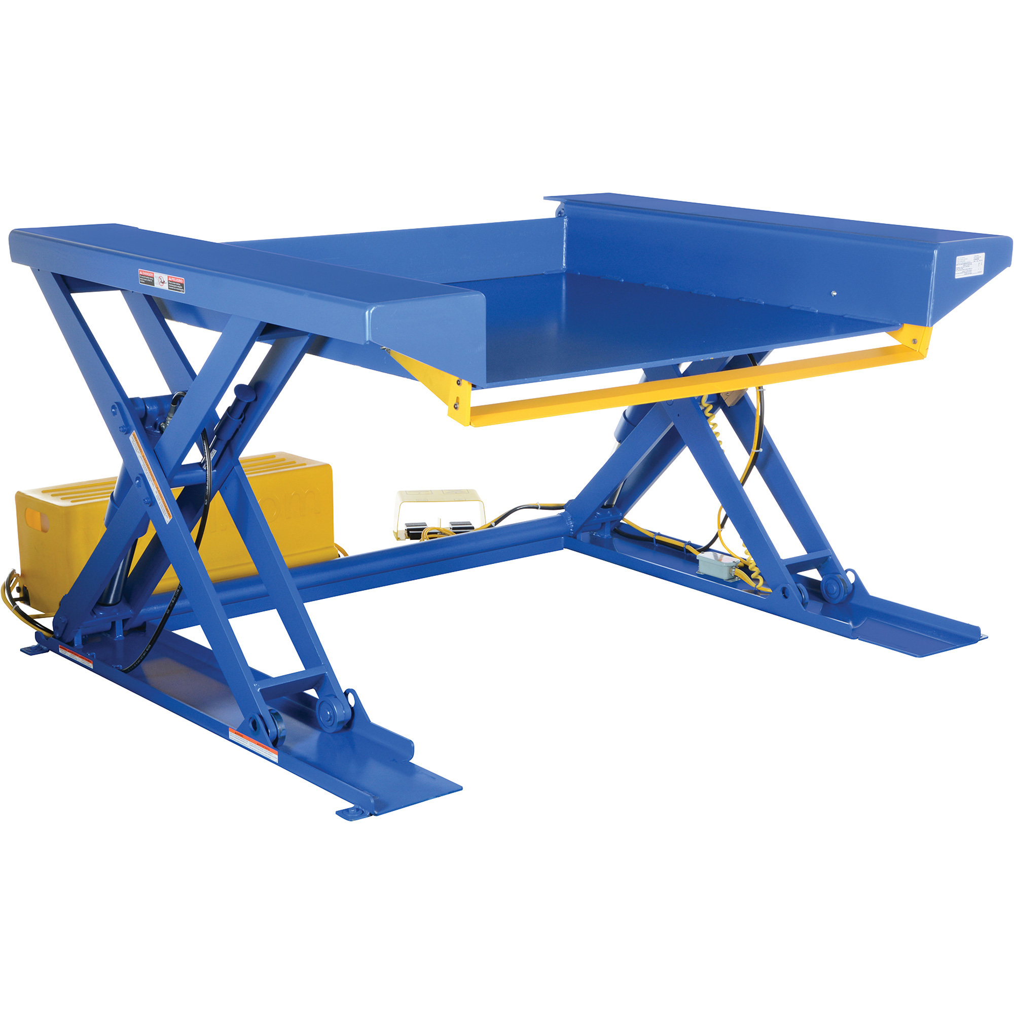 Vestil Hydraulic Lift Table - 2,000-Lb. Capacity, 73in.L x 44in.W Platform, 48in. Raised Height, 2 HP, 460V, Model# EHLTG-4470-2-48